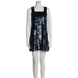 Alice and Olivia Sequin Checkered dress